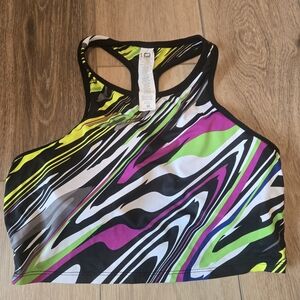 Vibrant Swirl Pattern Active Crop